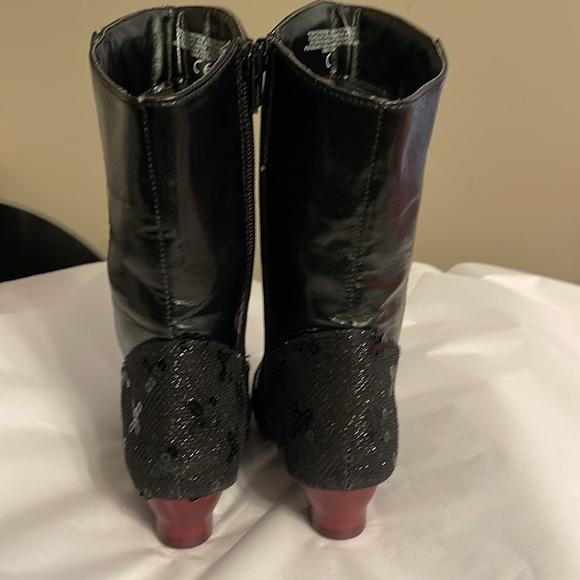 NEW Disney Store Anna Boots Sequin Costume Shoes Girl Child Frozen US 9/10 - Picture 11 of 14